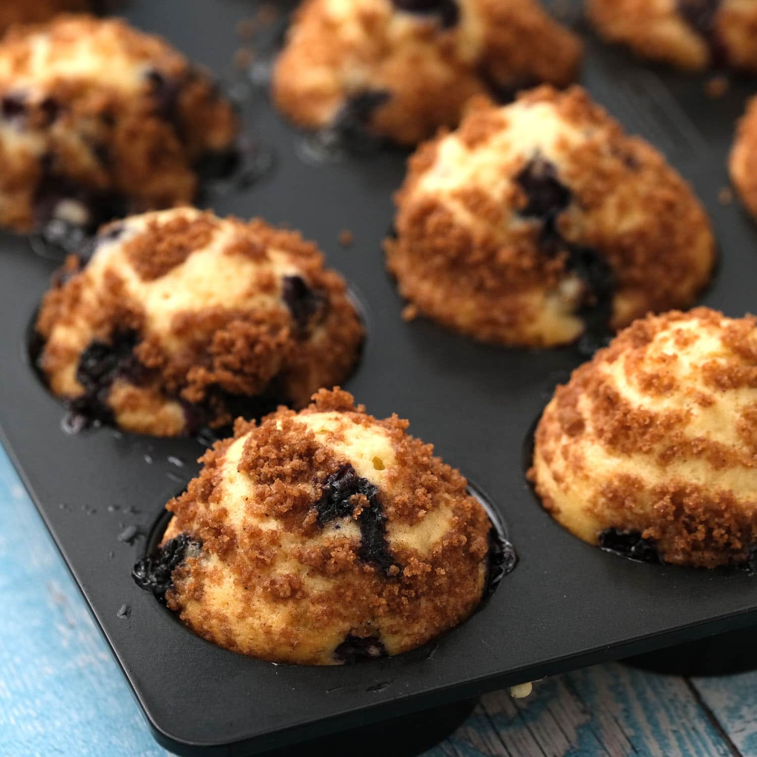 Affordable Mini Blueberry Crumble Muffins: Bakery Quality Treat